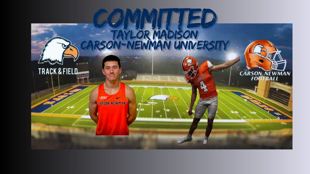 TaylorMadison (@tmadison2025) on Twitter photo I am grateful to announce my commitment to Carson-Newman for Football and Track and Field. <a href="/cnfootball/">Carson-Newman Football</a> <a href="/CN_Track/">Carson-Newman Track / XC</a> <a href="/SmokyBearFball/">Sevier County Smoky Bears Football</a> <a href="/SevierCountyTF/">Sevier County Track & Field</a> <a href="/LovedayTodd/">Todd Loveday</a> <a href="/MattPenland14/">Matt Penland</a> <a href="/EdgarWeiser/">Edgar Weiser</a> <a href="/CoachAIngram/">Ashley Ingram</a> <a href="/Showler_Davis/">Kieran Showler-Davis</a> I am grateful to announce my commitment to Carson-Newman for Football and Track and Field. <a href="/cnfootball/">Carson-Newman Football</a> <a href="/CN_Track/">Carson-Newman Track / XC</a> <a href="/SmokyBearFball/">Sevier County Smoky Bears Football</a> <a href="/SevierCountyTF/">Sevier County Track & Field</a> <a href="/LovedayTodd/">Todd Loveday</a> <a href="/MattPenland14/">Matt Penland</a> <a href="/EdgarWeiser/">Edgar Weiser</a> <a href="/CoachAIngram/">Ashley Ingram</a> <a href="/Showler_Davis/">Kieran Showler-Davis</a>