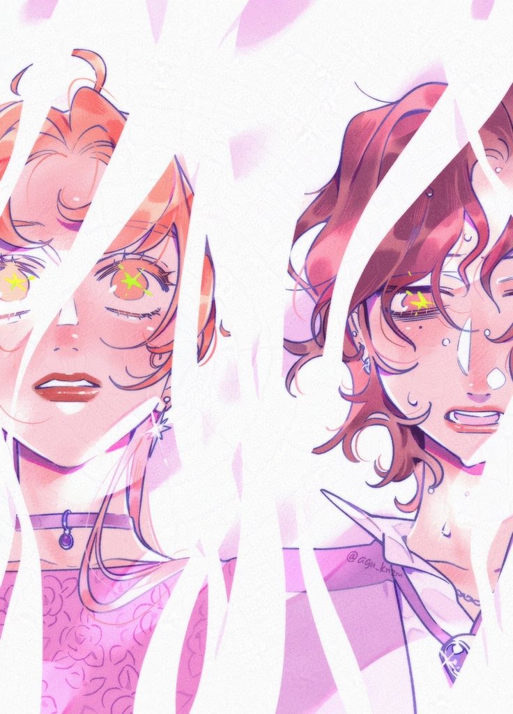 over exposed, cropped frontal shot of Aya and Mitsuki