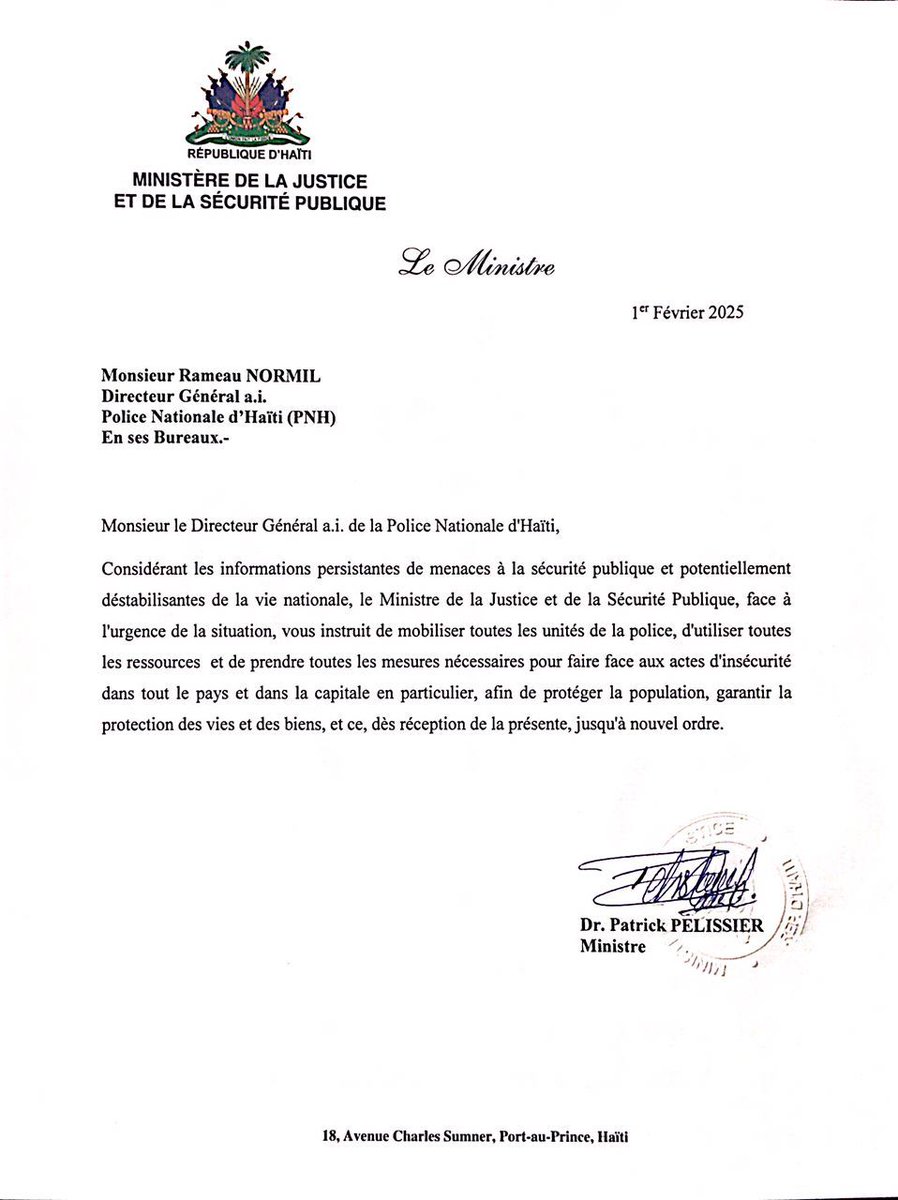 Ministère de la Justice et de la Sécurité Publique tweet media
