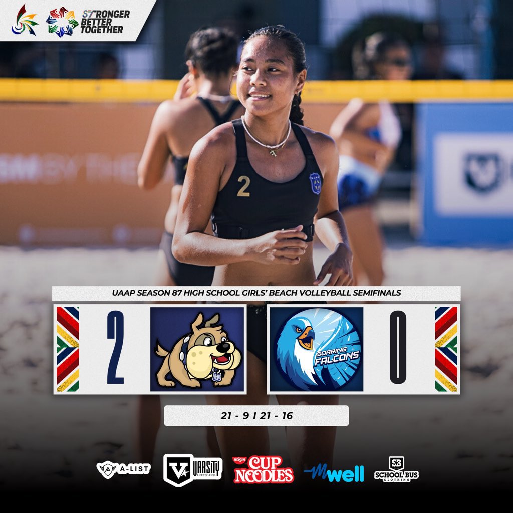 lezzgoNationalU's tweet photo. Both our boys’ and girls’ beach volleyball team will advance to the finals of UAAP HS Beach Volleyball! They will face UST both in boys’ and girls’ division later 😇

Good luck bullpups! #UAAPSeason87 https://t.co/WckeVvbPGw