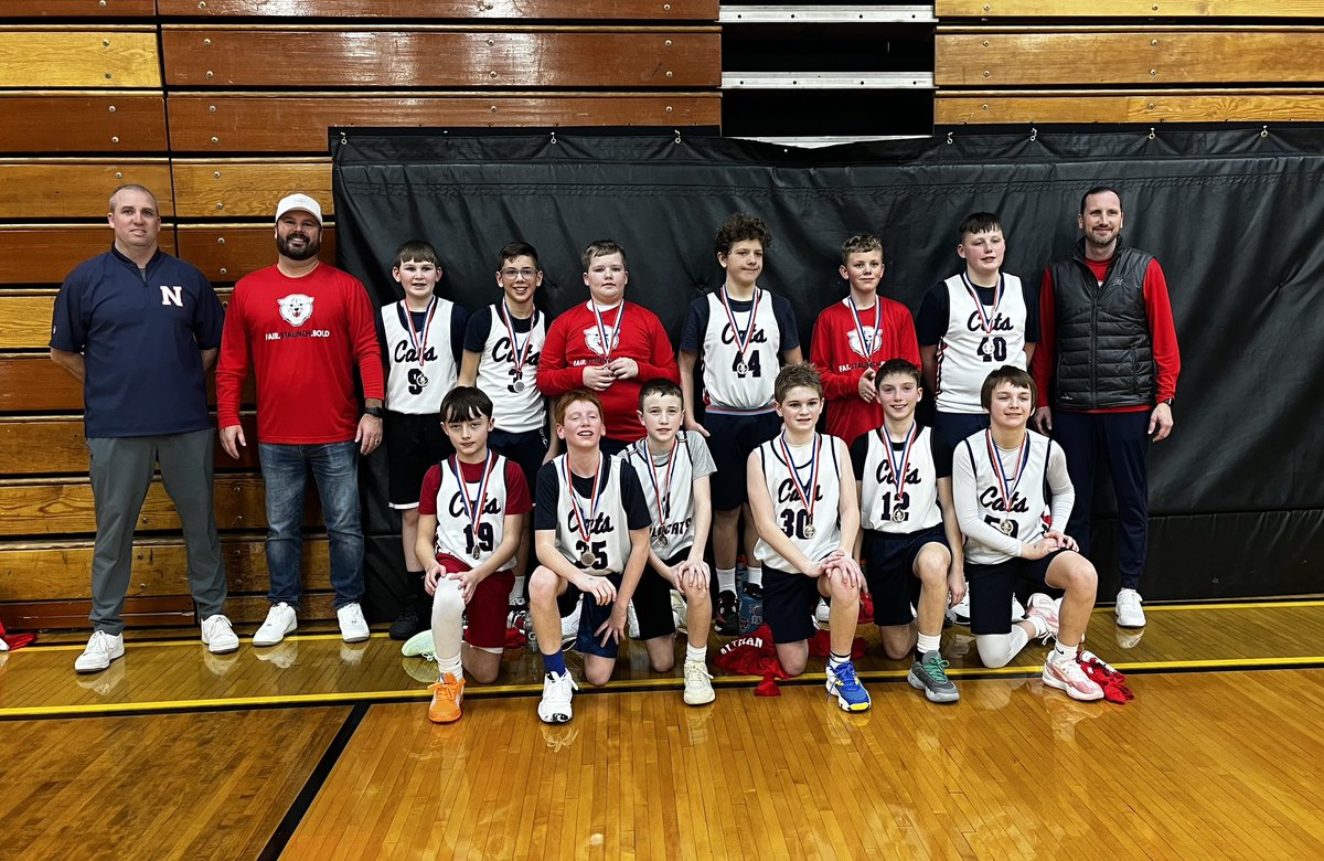 Napoleon 4th, 5th and 6th grade basketball boys went to a tournament in Fairview, all 3 teams played in the championship games 11-1 overall, with 2 champions and one runner-up! #NapoleonWildcats