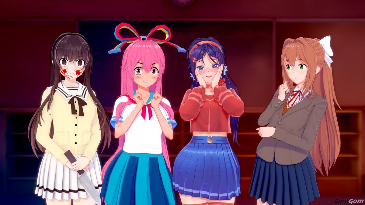 Crazy Girls 🔪🎮❤️💚 #DokiDokiLiteratureClub #DDLC #MiSide #コイカツ