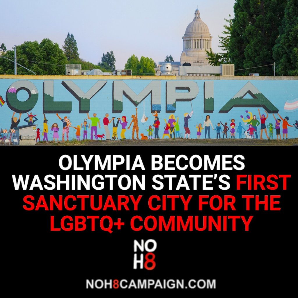 Olympia becomes #Washington State’s first sanctuary city for the LGBTQ+ community #NOH8
