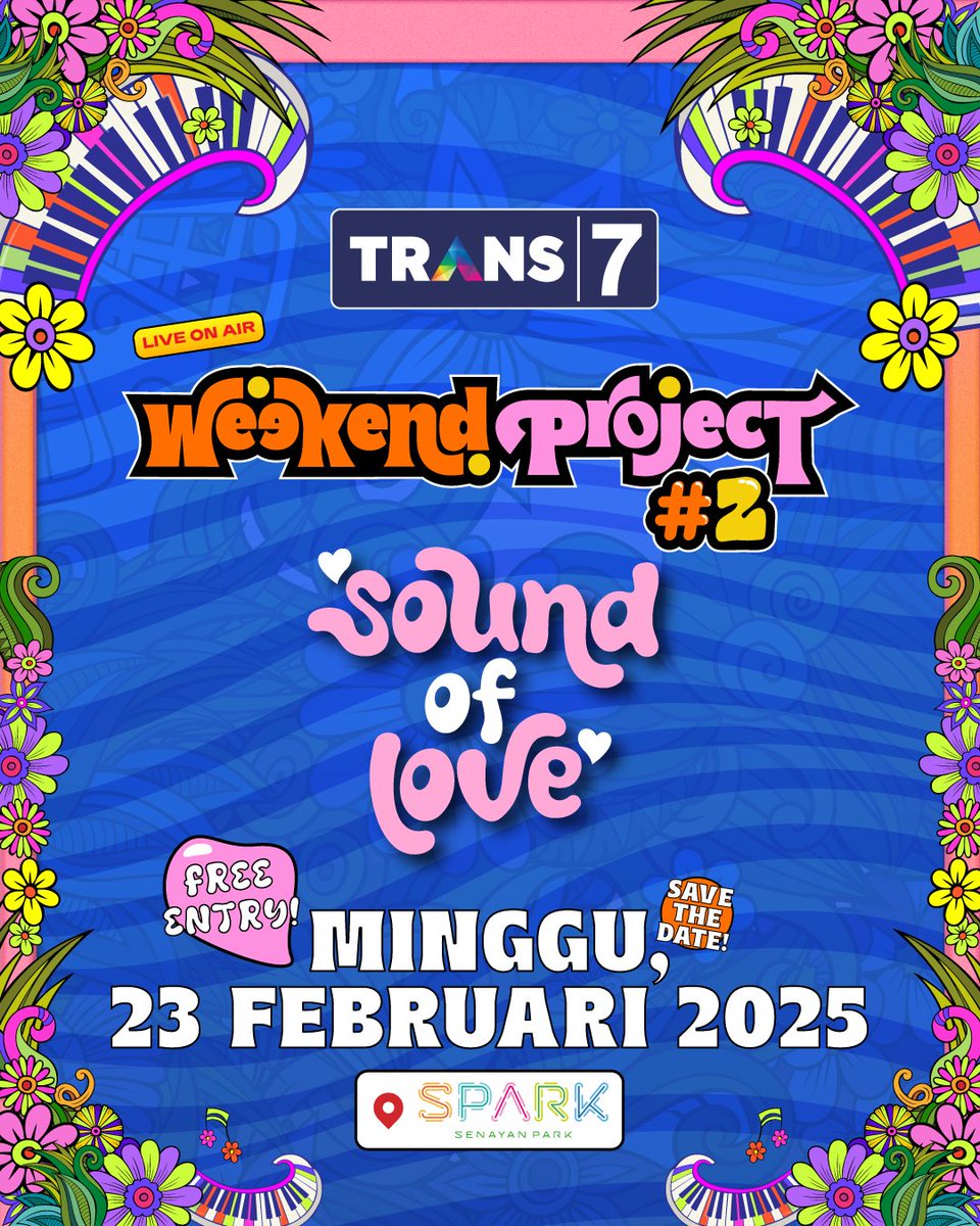 TRANS7's tweet image. ✌🏼𝗧𝗛𝗘 𝗣𝗥𝗢𝗝𝗘𝗖𝗧 𝗜𝗦 𝗖𝗢𝗠𝗜𝗡𝗚 𝗕𝗔𝗖𝗞 FOR #WeekendProject #2 🥳
You won’t missed anything, follow @weekendproject.trans7 on instagram for more exciting updates!

⚠️ Jangan sampe salah tanggal buat dateng ke #WeekendProject2 , jangan sampe salah stasiun TV buat nonton…