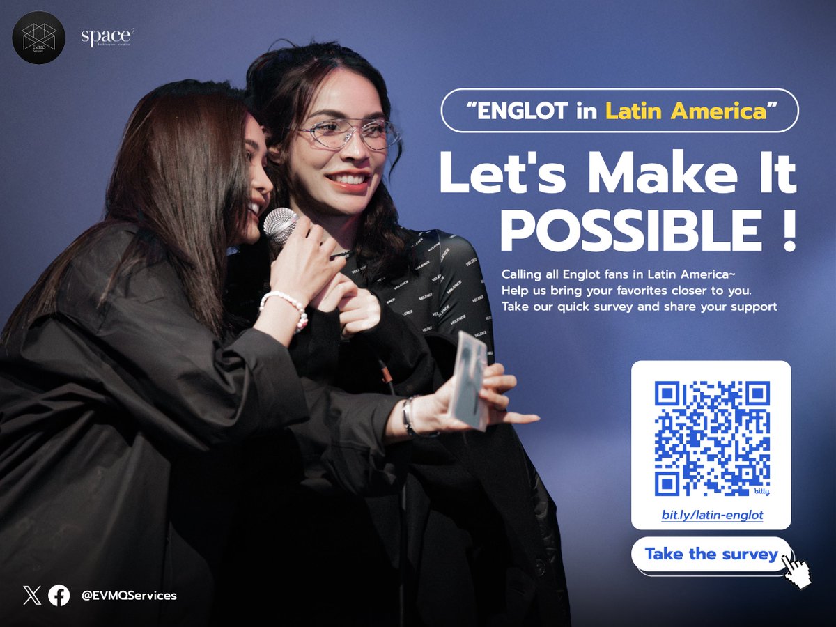 📣Survey for Latin America Fans

🔗bit.ly/latin-englot

Thank you for 🔥🔥🔥Voting Poll. Let’s take another step together!

#ENGLOT #อิงล็อต #EngfaWaraha #CharlotteAustin