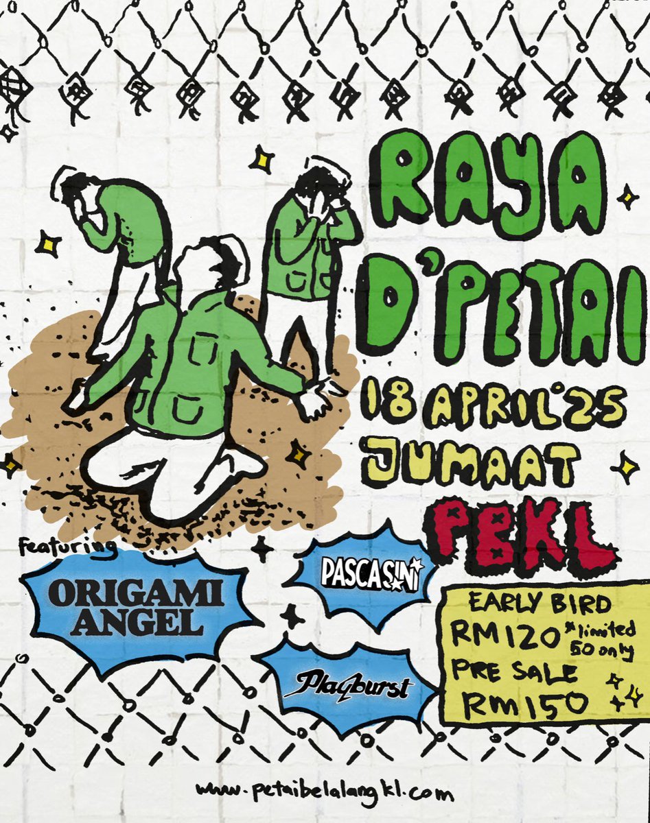 petaibelalangkl's tweet photo. Raya Dpetai extra emo this year with @GAMIGANG @playburst @PascaSiniMY on 18th April! Limited early bird tickets on sale now via our website💨🚨 https://t.co/5hSOmwoxHE