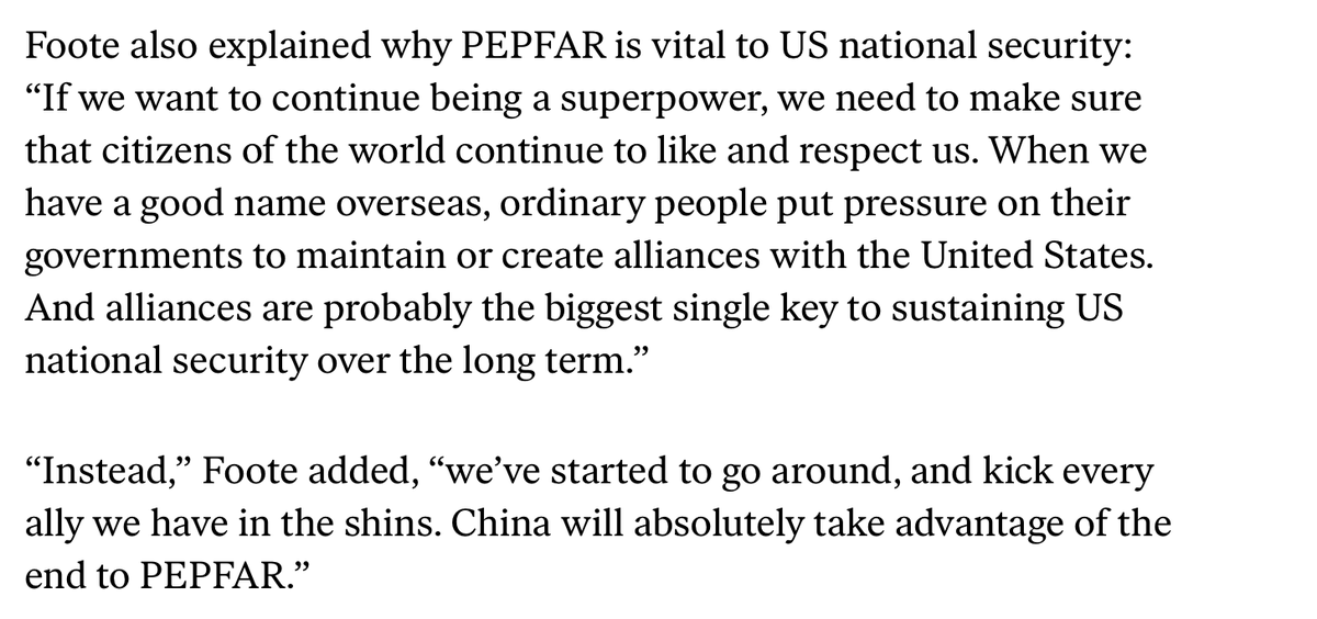 jamesnorth7's tweet image. Former U.S. ambassador to #Zambia Dan Foote explains that #PEPFAR, the program that has saved 26 million people worldwide who live with HIV/AIDS, is more than a humanitarian duty. It is in the U.S. national interest. My article @thenation. @AmbDanFoote    thenation.com/article/world/…