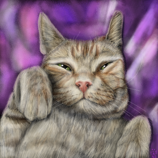 meekattack's tweet image. This is such a great cause and the artists are all so talented, check out the portrait @Nightshade_NS did for me! 💗.
 Check out the thread below to donate