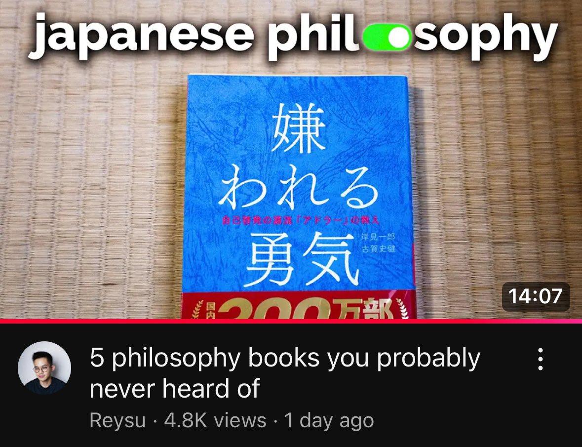 one of my favorite videos I made recently

reading books from other languages is underrated for expanding your mind