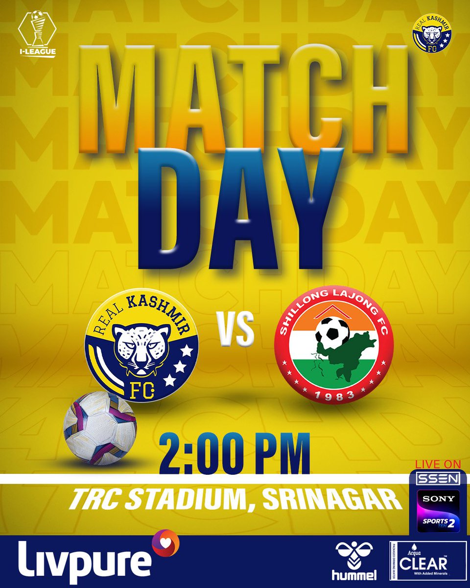🚨𝗠𝗔𝗧𝗖𝗛 𝗗𝗔𝗬🚨

Snow Leopards are ready to defend their home turf 🆚 Shillong Lajong FC.

📍 TRC Ground, Srinagar
⏰ 2:00 PM

#RealKashmirFC #SnowLeopards #ILeague #Kashmir