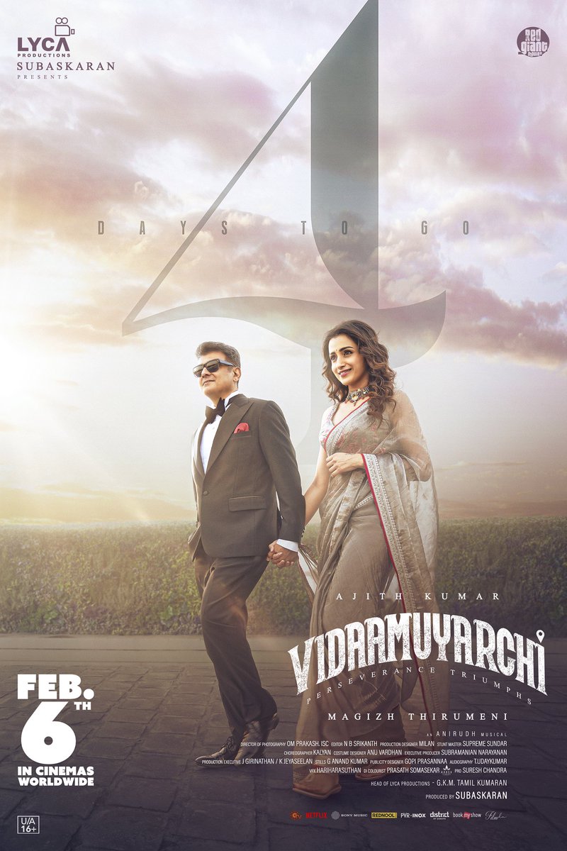4 Days to Go 🎉#VidaaMuyarchi Mania stars 🤩#Ajithkumar 🤍
