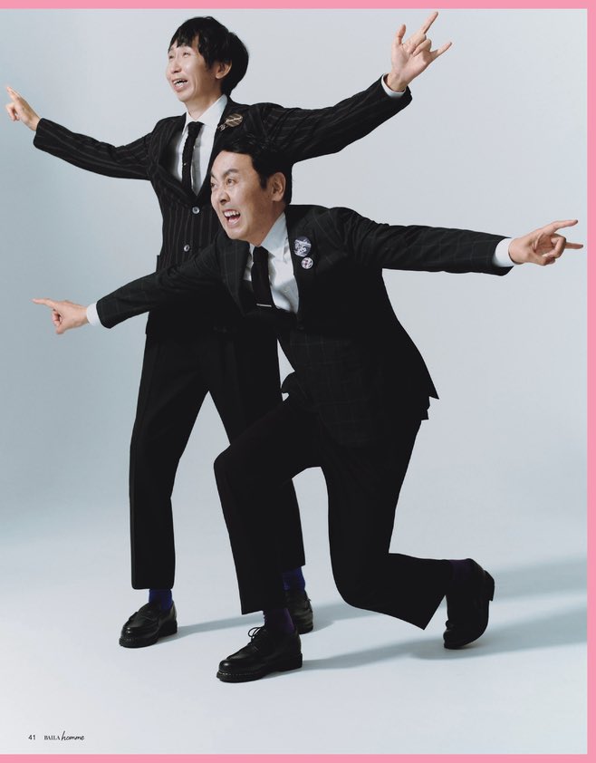 BAILAhomme4 大好評発売中！ 裏表紙を飾ってくれた #アンガールズ の