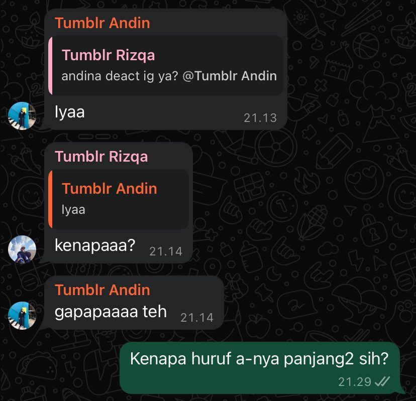 briankhrisna's tweet photo. Kenapa cewek tuh kalau ngetik huruf vokalnya panjang2 ya? https://t.co/rcxj4XDWKw