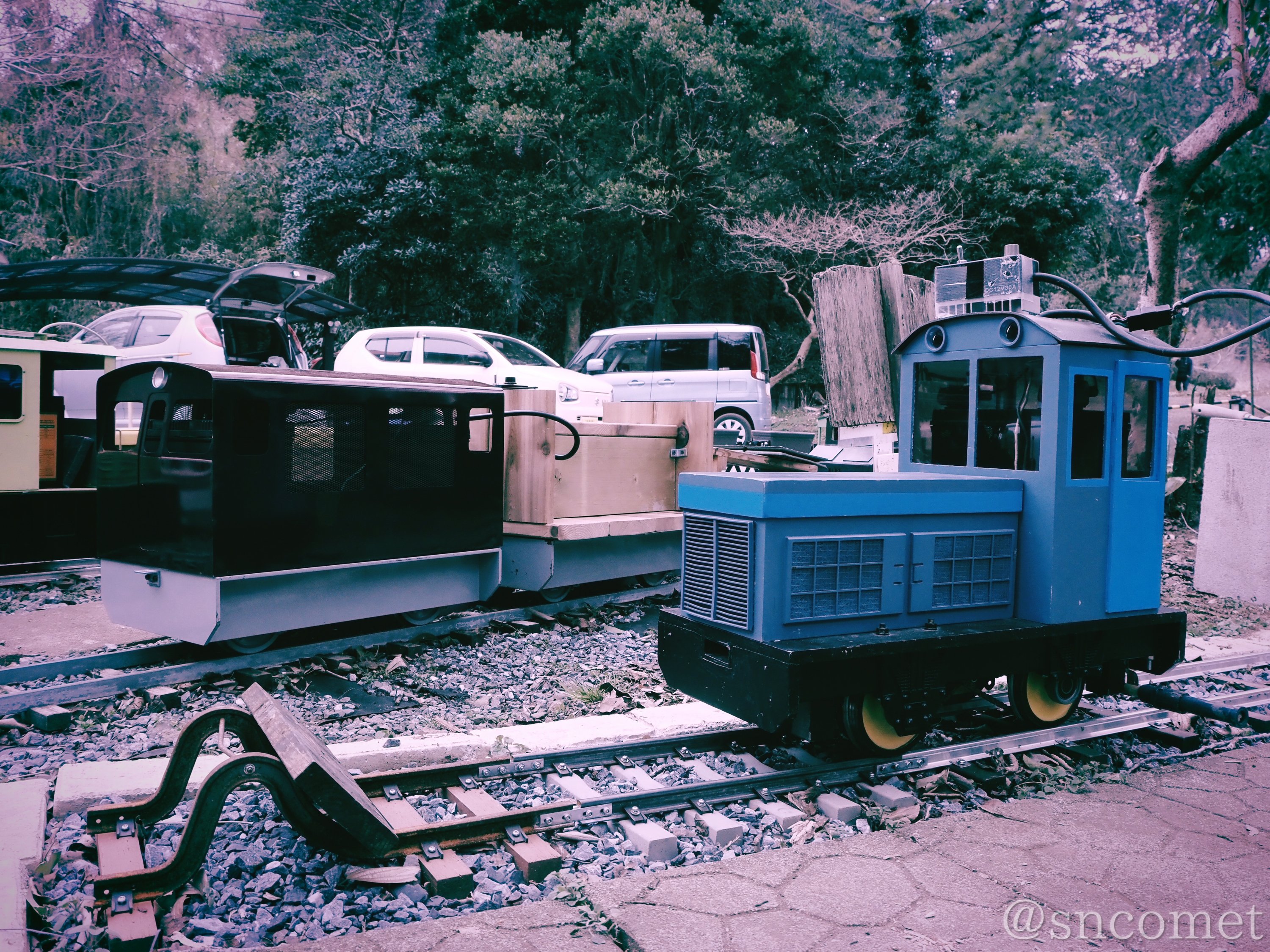 ミニ庭園鉄道（乗用5インチ）オリジナル列車二両