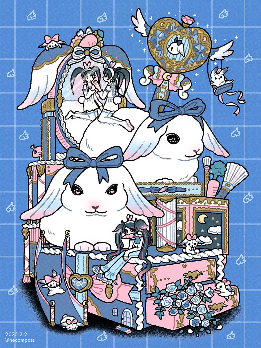 ツインテールドレッサー🐰🎀

 #ツインテールの日 #illustration