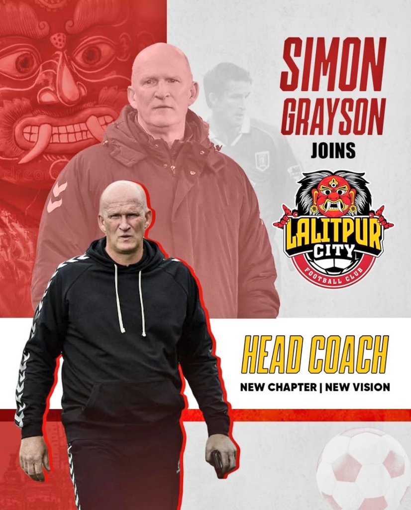 Former Bengaluru FC manager Simon Grayson has been appointed as the Head Coach of <a href="/LalitpurCtyFC/">LALITPUR CITY FC 👹</a>, ahead of the upcoming Nepal Super League season!

The Englishman guided #BFC to a Durand Cup trophy, while also finishing as runners-up in #ISL and Super Cup in his debut season 🔥