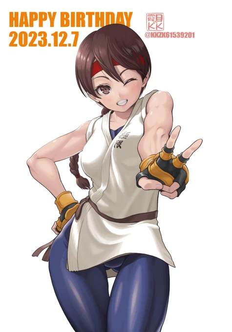 #女の子のウィンクは万病に効く#格ゲーキャラ描こうぜユリとアテナ描くとウィンク率高め 