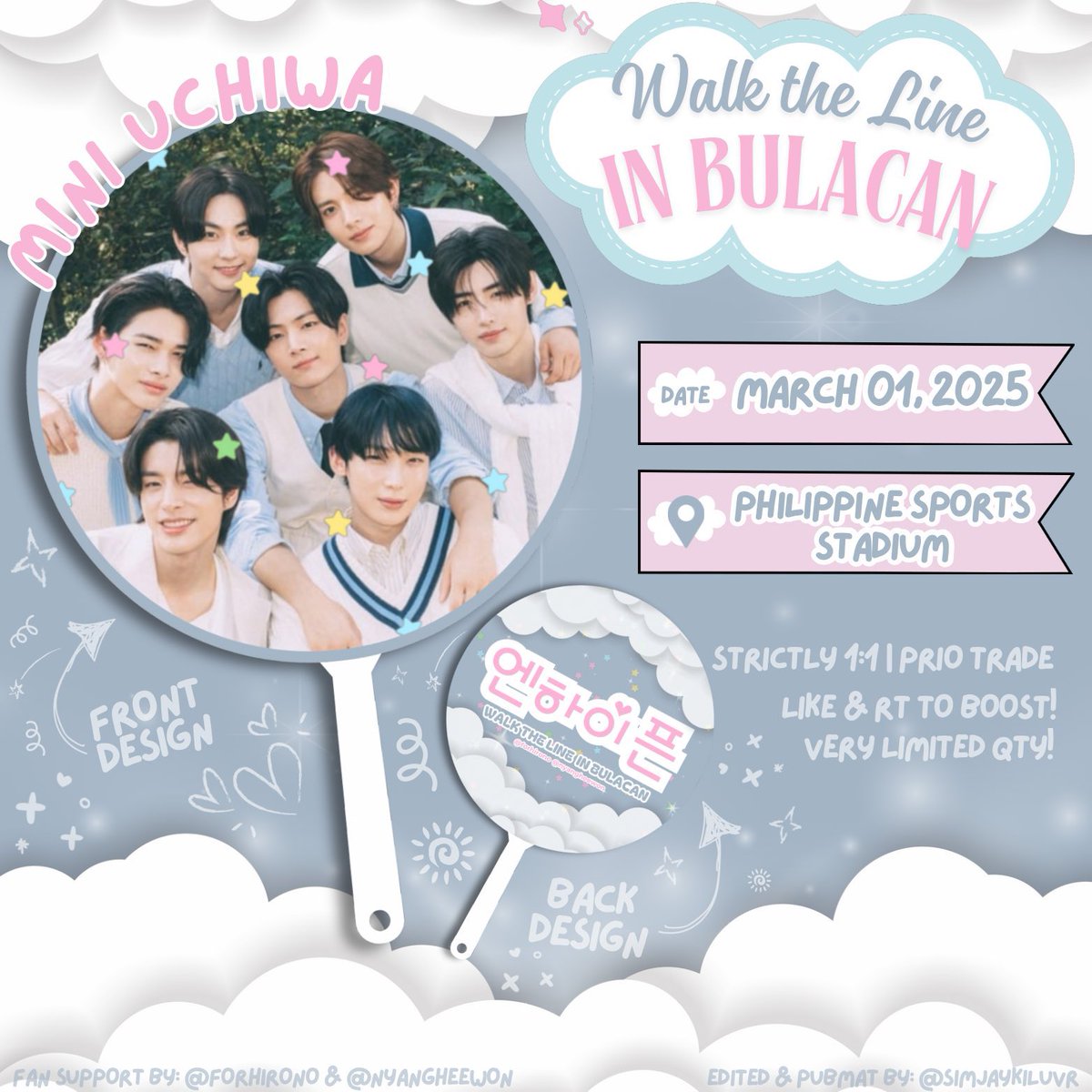 forhirono's tweet photo. ༄⋆°•☁︎ ENHYPEN Walk The Line in Bulacan — fan support by @forhirono &amp; @nyangheewon 

─── ⋆⋅☁️⋅⋆ ───

.𖥔 ݁ ˖⌗﹒𝐎𝐓𝟕 𝐌𝐈𝐍𝐈 𝐔𝐂𝐇𝐈𝐖𝐀

 🦢 | mbf, like &amp; rt
 ☁️ | 1:1 – prio trade on d-day
 🪷 | limited qty

#WTL_IN_BULACAN #WALKTHELINE_IN_BULACAN #ENHYPEN https://t.co/O9QDCP8pZc