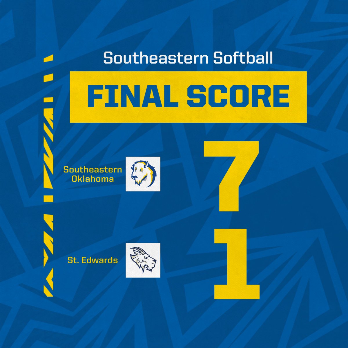 Finals

GAME 1: 2-1 Win vs. Texas A&amp;M International
E, Simmons: W, 2B
Sands: 2️⃣2B, RBI
Edwards: 2B
Olivares: RBI

GAME 2: 7-1 Win vs. St. Edwards
T, Oden: W
Olivares: 2B
McMurray: 💣, 2️⃣RBI,
Johnson: 💣, RBI
Burke: RBI
S, Oden: 2️⃣RBI