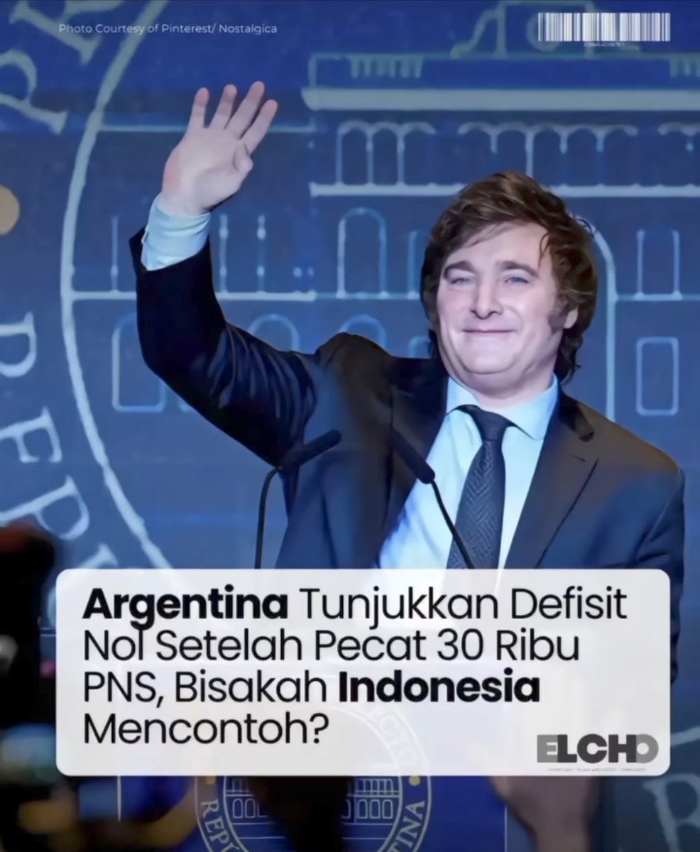 BuchroniK's tweet photo. @sutanmangara Konon Argentina bisa nol defisit setelah pecat... https://t.co/34JZ74Ohdw
