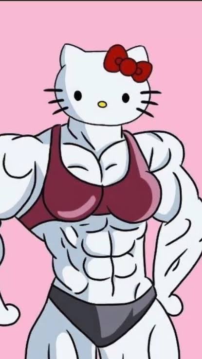 xoalsoax's tweet photo. muscular hello kitty for real 😭 https://t.co/qeSsfRYqOq