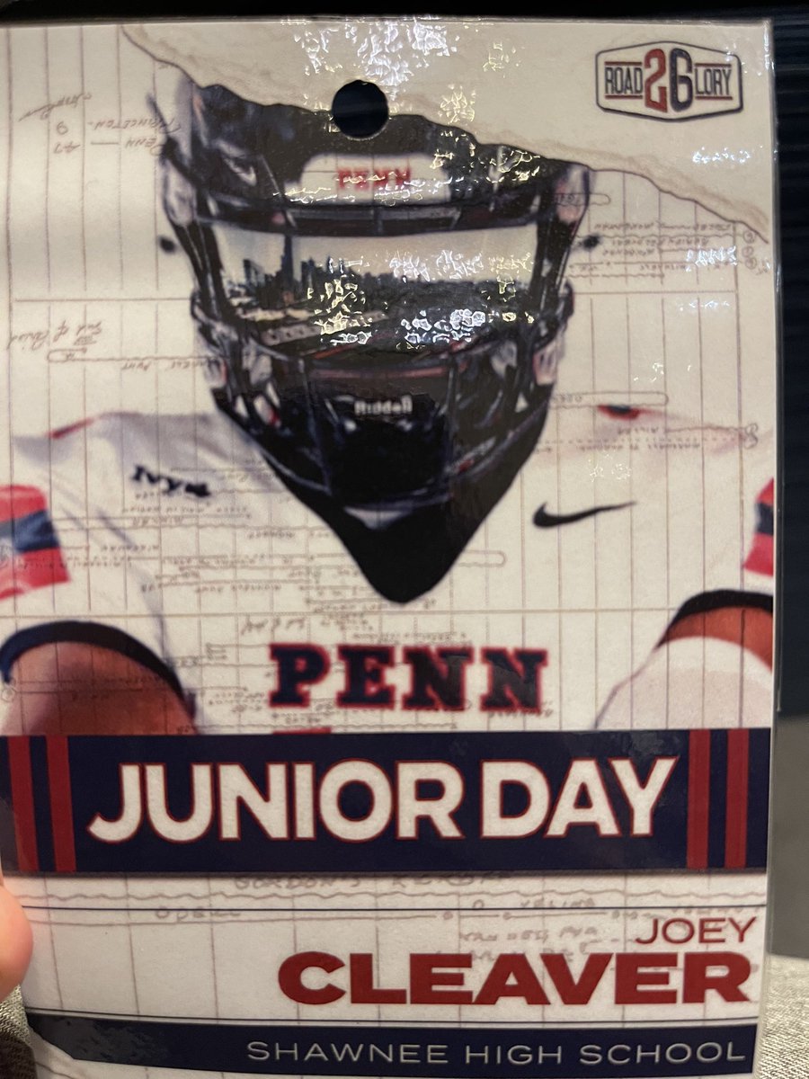 Joey Cleaver (@joey_cleaver12) on Twitter photo Had a great Junior Day Visit Thank you <a href="/CoachBobBenson/">Bob Benson</a> for the invite! <a href="/CoachPriore/">Coach P</a> <a href="/CoachDupont/">Jon Dupont</a> <a href="/PennFB/">Penn Football</a> Had a great Junior Day Visit Thank you <a href="/CoachBobBenson/">Bob Benson</a> for the invite! <a href="/CoachPriore/">Coach P</a> <a href="/CoachDupont/">Jon Dupont</a> <a href="/PennFB/">Penn Football</a>
