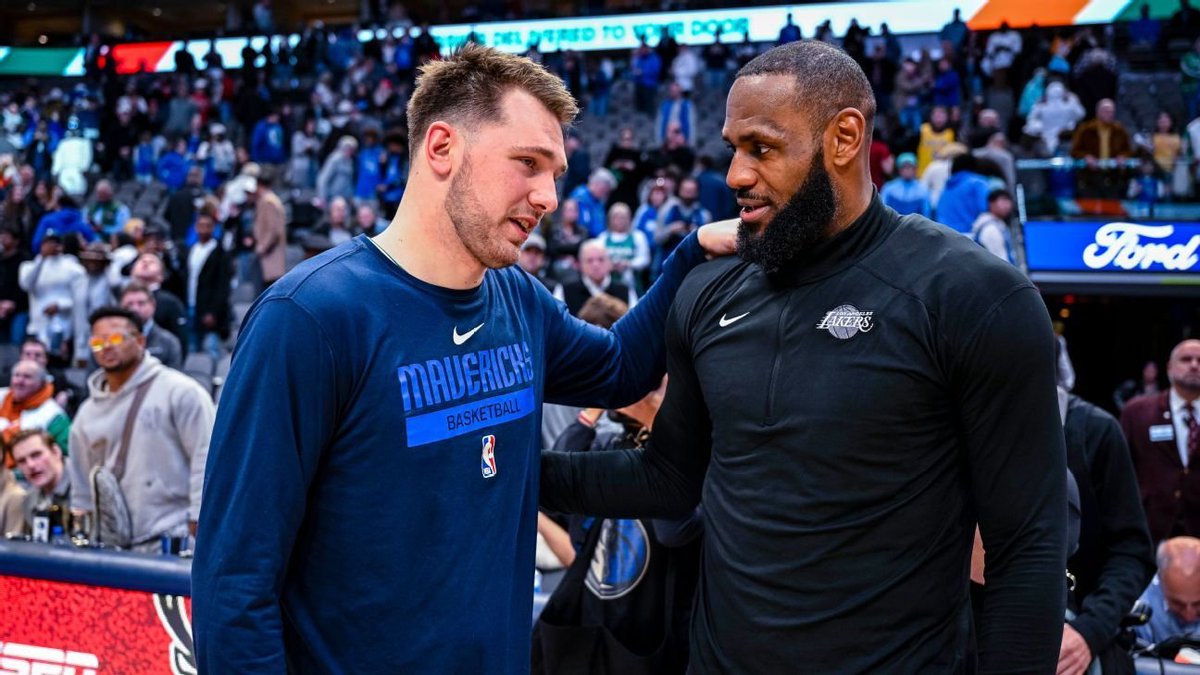 LakersLead's tweet photo. LUKA DONCIC AND LEBRON JAMES ARE TEAMMATES https://t.co/LMeQES0rkl