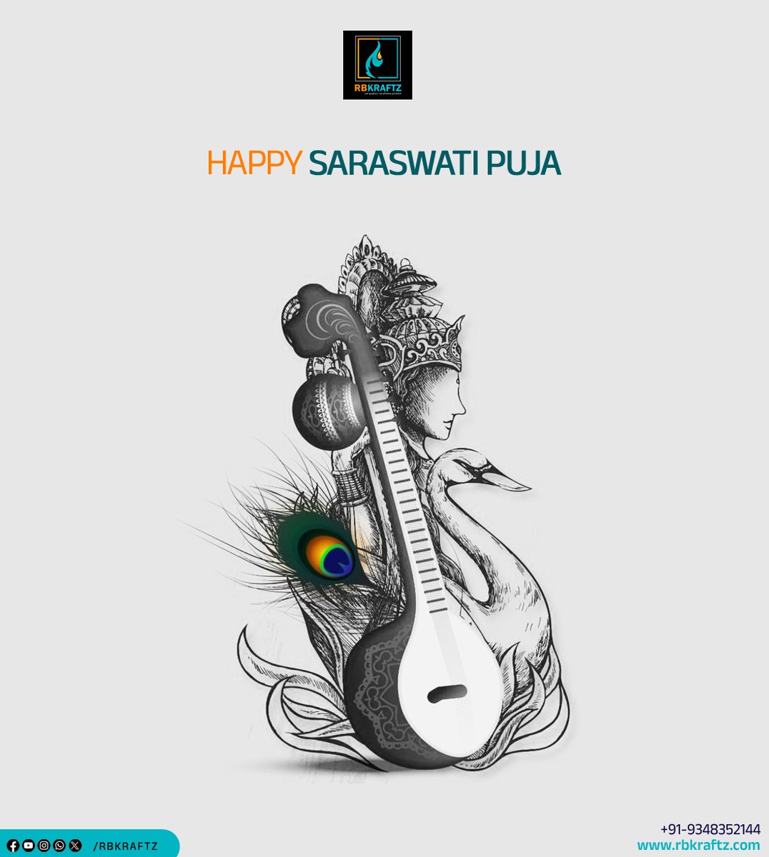 RbKraftz's tweet photo. Happy Saraswati Puja
#saraswatipuja #rbkraftz #digitalmarketing #graphicdesign #VasantPanchami https://t.co/rnyfNtY0WC