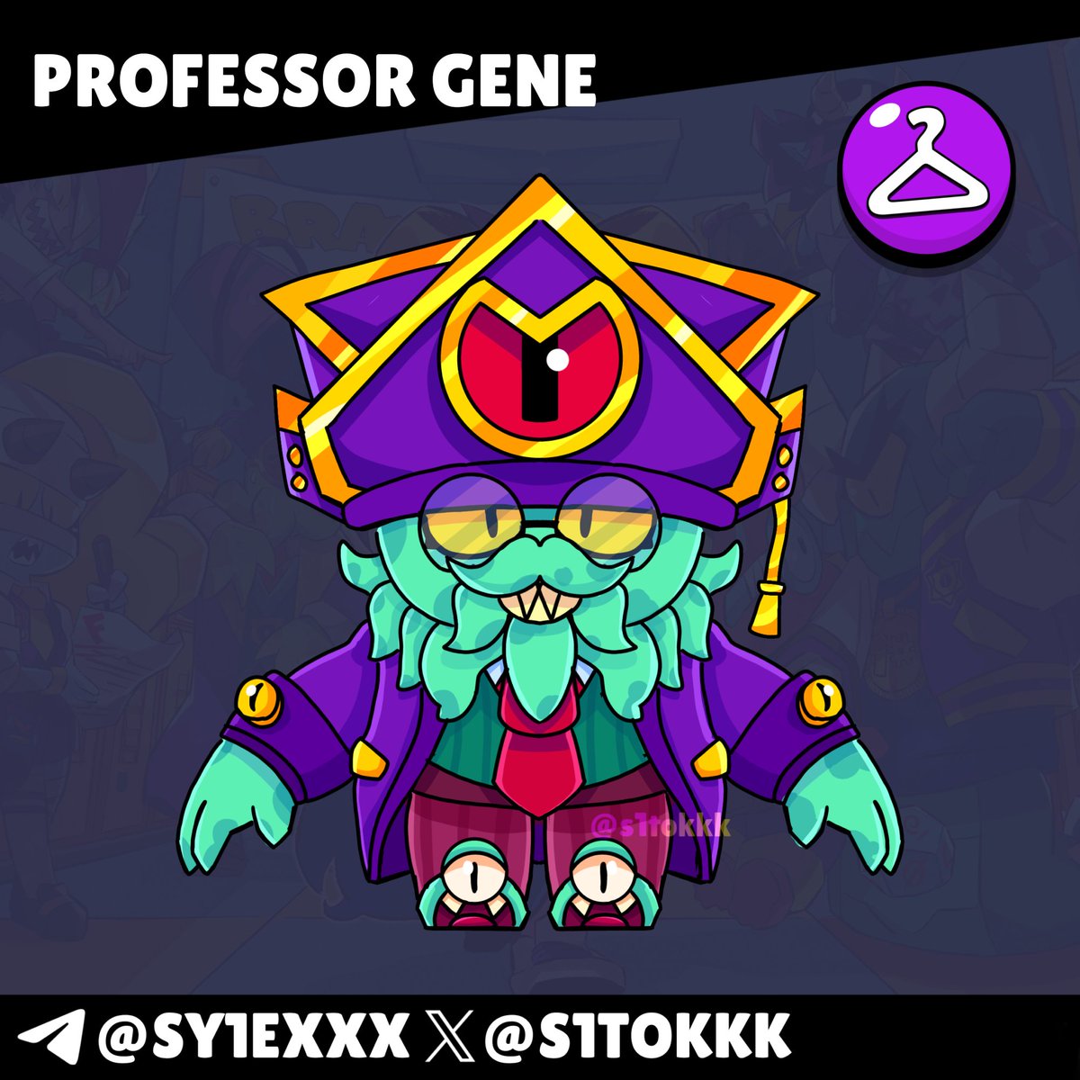 S1tokkk's tweet image. Professor Gene
#BrawlStars #BrawlStarsConcept #Concept #supersell #Skin #conceptart