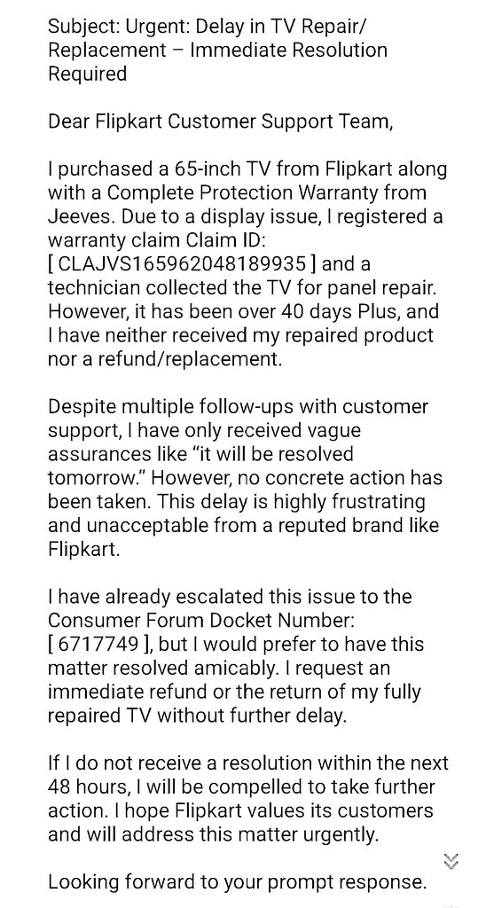 TECHNODUNIA's tweet photo. FLIPKART TV WARENTY ISSUE. https://t.co/n5roHCUGj6