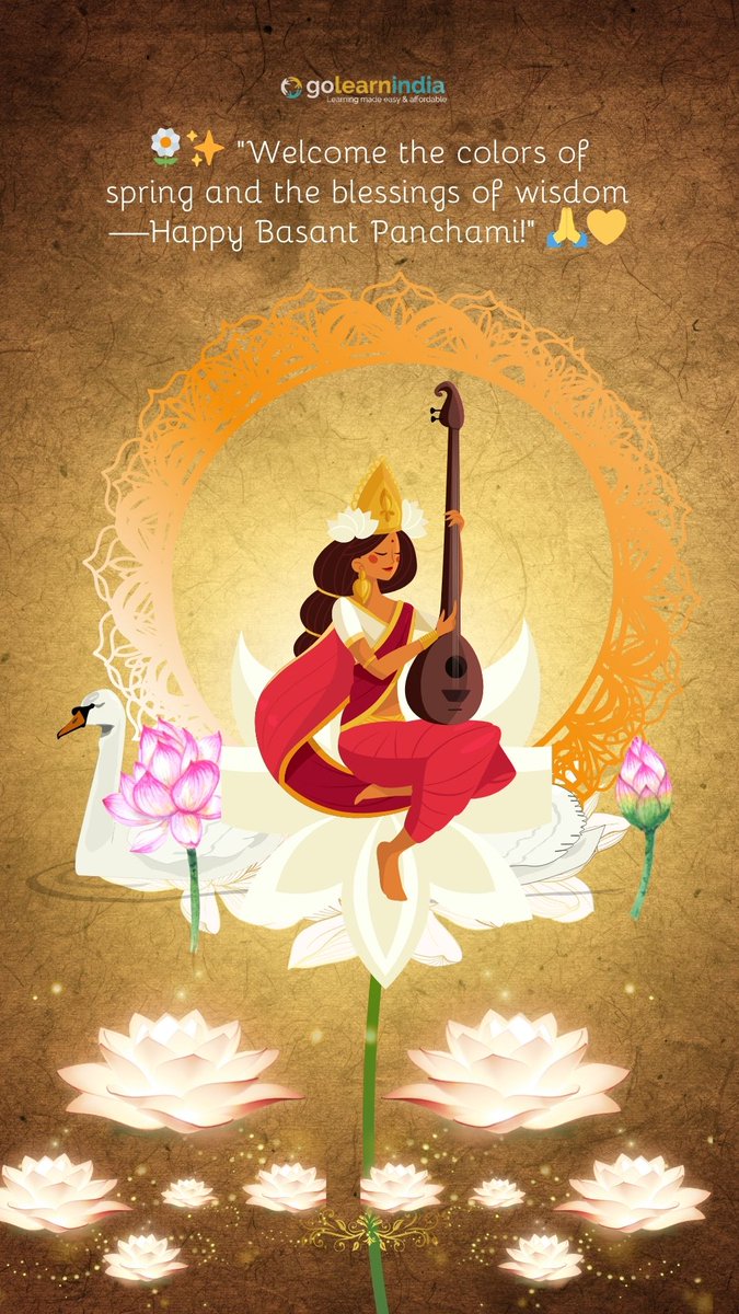 golearnindia's tweet photo. "सरस्वति नमस्तुभ्यं वरदे कामरूपिणि। विद्यारम्भं करिष्यामि सिद्धिर्भवतु मे सदा॥" 🙏✨ GoLearnIndia connects students with teachers for online and offline learning—FREE to use for all! 📲 WhatsApp/Call: +91 94567 18077 🌐 https://t.co/v4I9CF4jAP #GoLearnIndia #EducationForAll https://t.co/1Ynrs1NvoE
