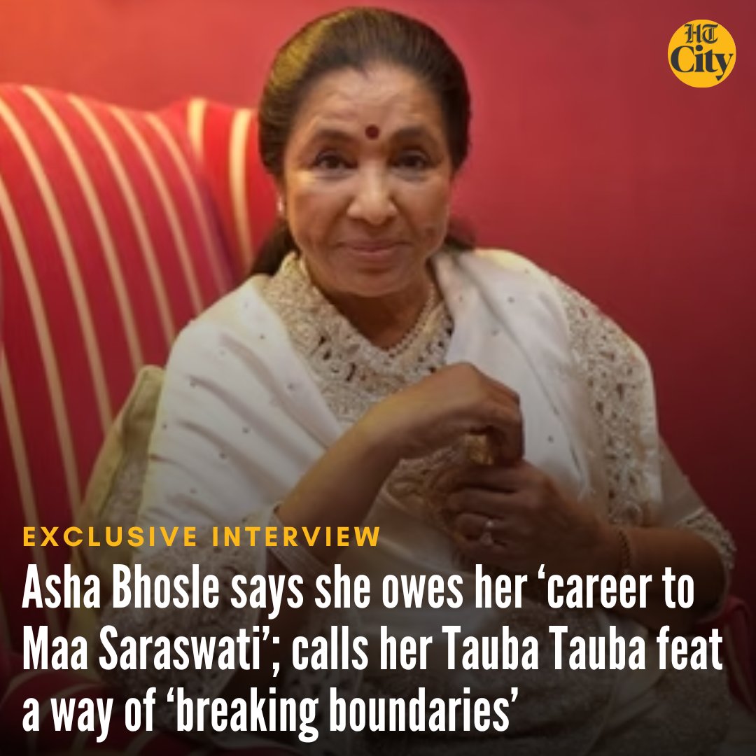 HT City (@htcity) on Twitter photo Asha Bhosle says she owes her ‘career to Maa Saraswati’; calls her Tauba Tauba feat a way of ‘breaking boundaries’
<a href="/ashabhosle/">ashabhosle</a>
Interview by <a href="/soumyavajpayee/">Soumya Vajpayee</a>
#SaraswatiPuja #music #legend #singer #AshaBhosle #taubatauba #dubai
hindustantimes.com/htcity/cinema/… Asha Bhosle says she owes her ‘career to Maa Saraswati’; calls her Tauba Tauba feat a way of ‘breaking boundaries’
<a href="/ashabhosle/">ashabhosle</a>
Interview by <a href="/soumyavajpayee/">Soumya Vajpayee</a>
#SaraswatiPuja #music #legend #singer #AshaBhosle #taubatauba #dubai
hindustantimes.com/htcity/cinema/…