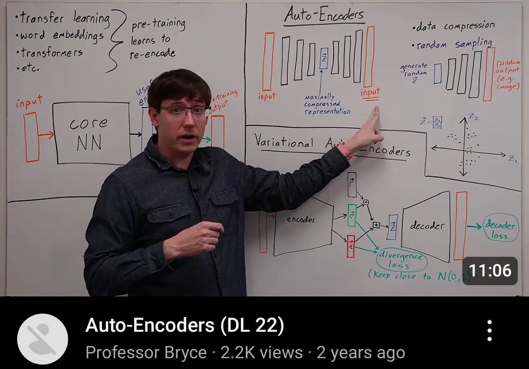 Nobody can explain Auto-Encoders like professor Bryce...
He's one of the hidden gems of YouTube, his all videos are packed with knowledge and he teach with enthusiasm and dedication.
Below 👇🏻 link in comments.
