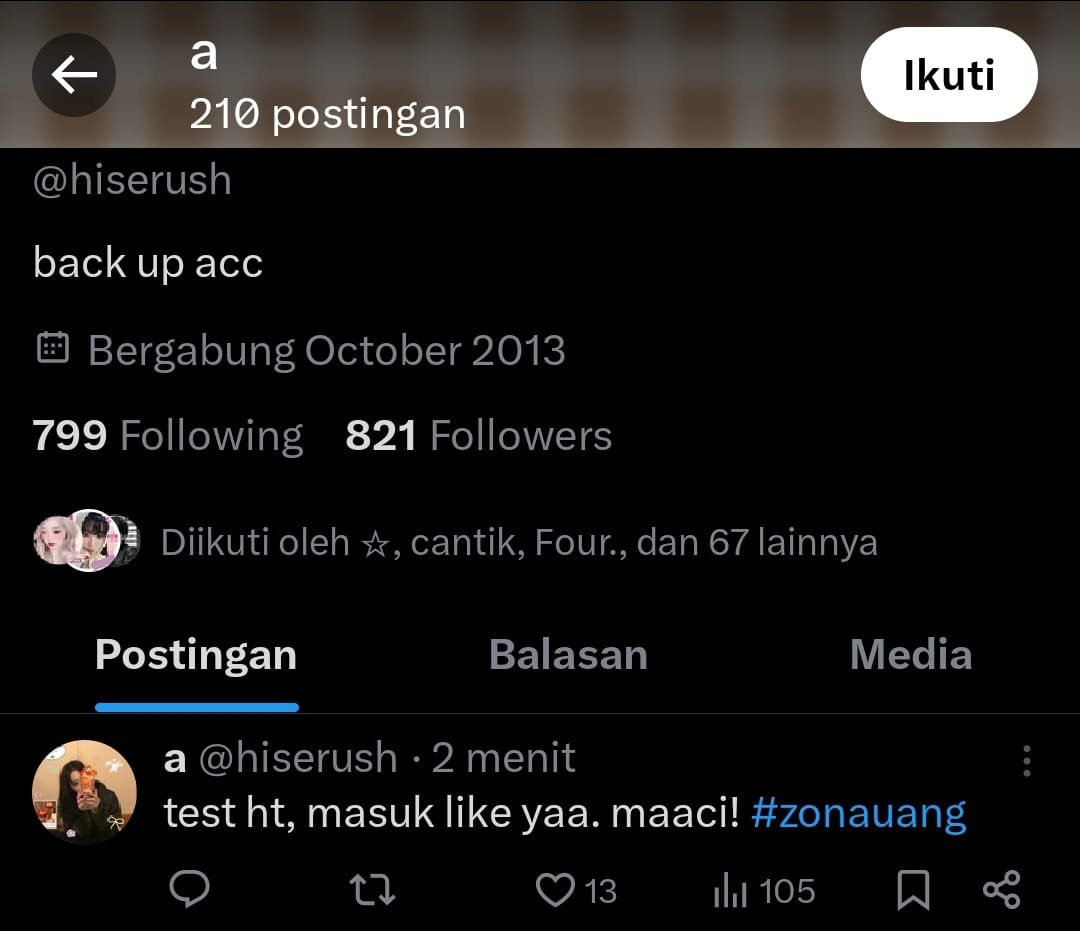 WTS ACC BA F800+

95.000

- verif email (dom gmail)
- masuk mt, ht deres
- go green
- pernah 🚩 1x
- no showmore reply
- SELECTIVE jangan dijadiin acc aneh-aneh