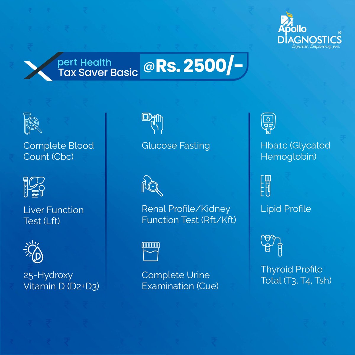apollodiag's tweet image. Invest in your health &amp;amp; save on taxes! Avail tax benefits under Section 80D with Apollo Diagnostics health checkup packages. Because smart health choices come with financial perks! 

#ApolloDiagnostics #Section80D #TaxSavings #HealthFirst #SmartInvestments