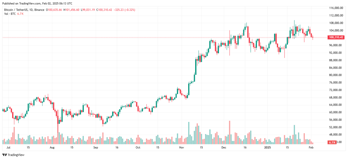 The market is in a highly volatile phase, with Bitcoin testing key support levels. If buyers regain confidence, a rebound above $102,000 is possible. However, failure to hold above $100K may trigger further downside movements.