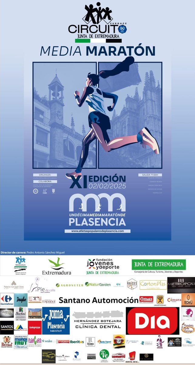 🏁BUENOS DÍAS ... SORPRESA 🏁
Es nuestra XI edición y los dorsales
🏁11
🏁111
🏁211
🏁311
🏁411
🏁511
🏁1011
🏁1111
🏆TENEIS PREMIO ASEGURADO QUE NADIE SE VAYA EN LA ENTREGA DE PREMIOS 🏆

Gracias a nuestros patrocinadores por hacerlo posible 

#MMPlasencia 2025