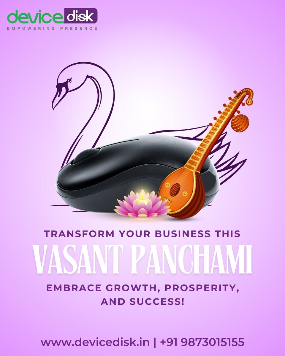 DeviceDisk's tweet image. Bring growth and prosperity to your business this Vasant Panchami!

Celebrate progress and look forward to a future filled with opportunities!

🌐 devicedisk.in | +91 9873015155
.
.
.
#DeviceDisk #VasantPanchami #SaraswatiPuja #FestiveJoy #CelebrationTime #NewBeginning