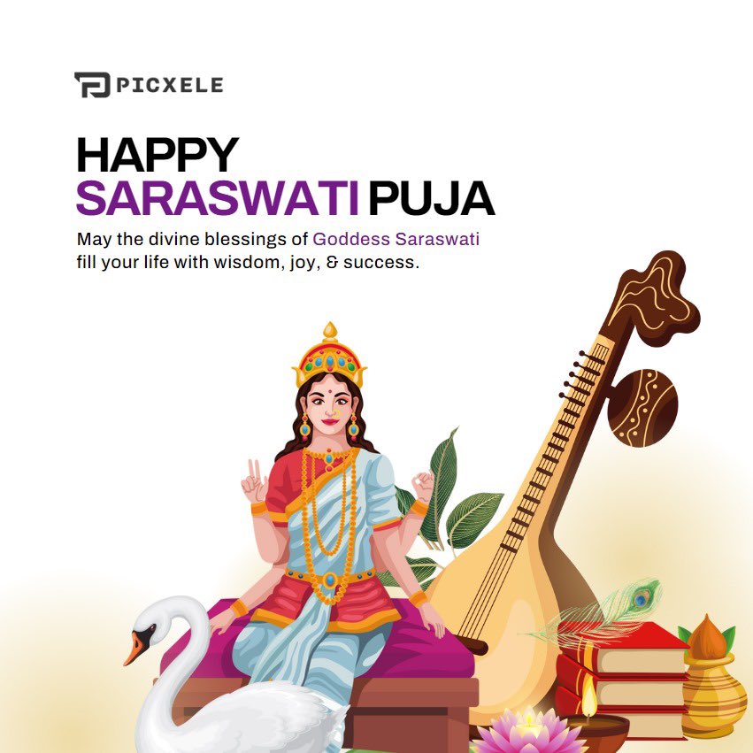 On this special day, may you be blessed with the gift of knowledge and the wisdom to use it wisely 🙏 

#Picxele #GigEconomy #SaraswatiPuja