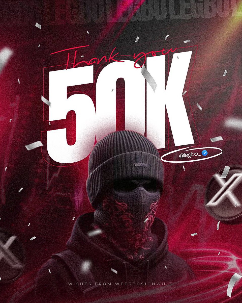 Gm web3 

Gm family

Thank you for 50K guys, will be bringing even more value to the community, opportunities to take us all out of the trenches as well, keep post notifications on, we will be doing more this month!

Graphics: <a href="/web3DesignWhiz/">Web3 DesignWhiz🪄⚡❤️</a>