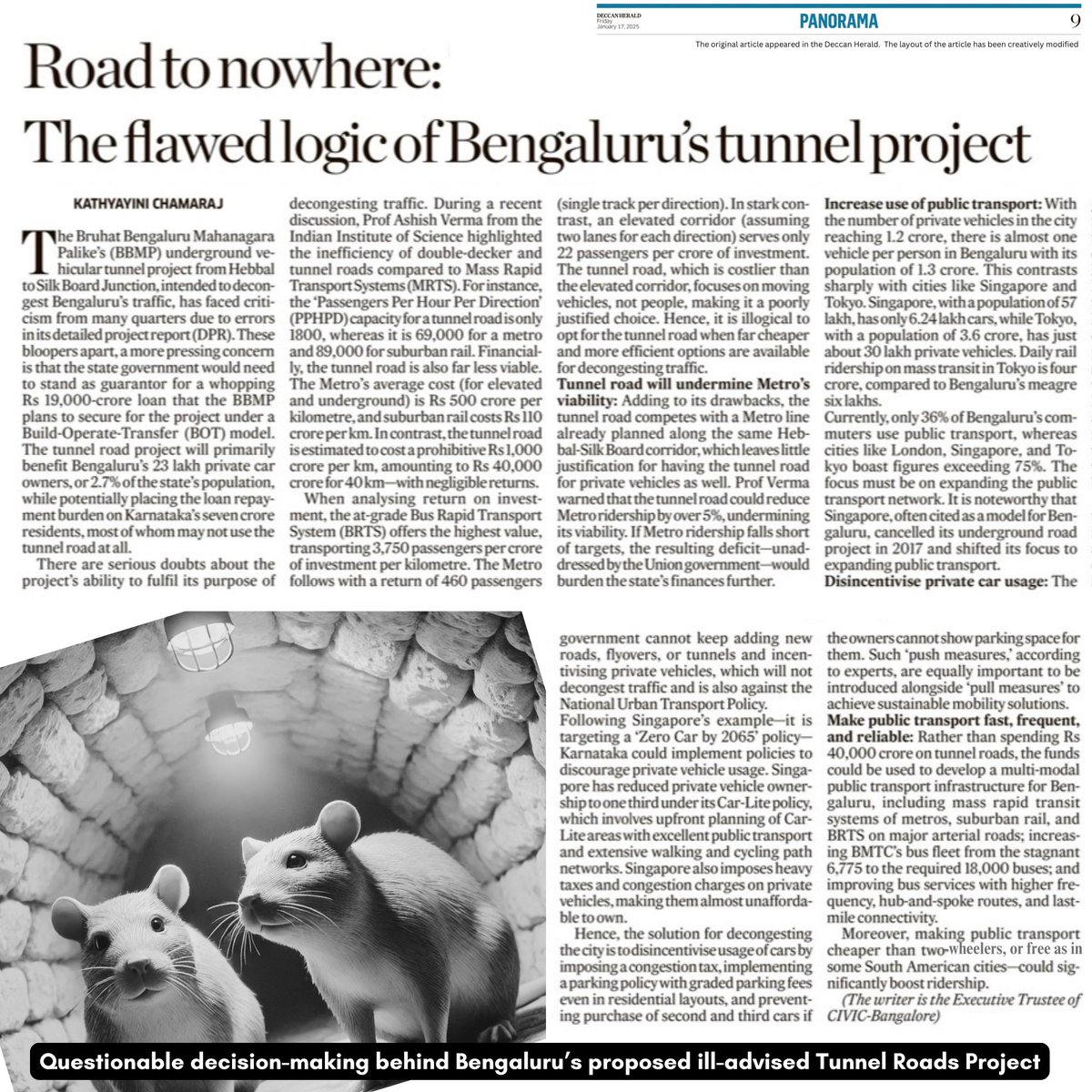 BLRMobility's tweet photo. Karnataka Govt is on a wild goose chase.. several in fact... 

Know more:  https://t.co/QHOLvUXe6o

#TunnelVision #Masterplan #MobilityPlan #NagarpalikaAct

@narendramodi @PMOIndia @byadavbjp  @CMofKarnataka @siddaramaiah @DKShivakumar 
@Nimmabhaskar22 @PCMohanMP @Tejasvi_Surya https://t.co/Rp4D5IIOWZ