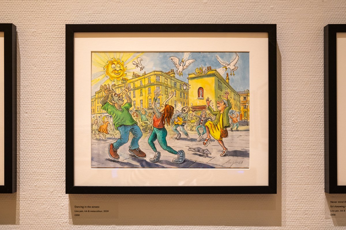 VictoriaArtBath's tweet photo. 💫 Perry Harris Feature 💫 

Discover the work of Perry Harris in Essence of Bath, now showing at the Victoria Art Gallery. Featuring playful cartoons and beautiful watercolours, this exhibition captures the heart of Bath’s charm.

 #VictoriaArtGallery #PerryHarris #ArtExhibition https://t.co/xw2yuOPALn