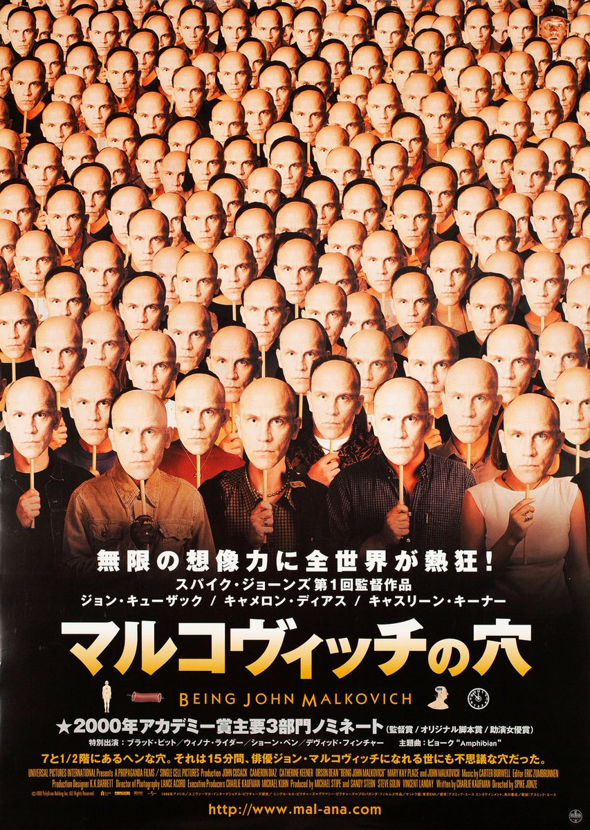 Did you know, the film 'Being John Malkovich', titlein Japanese translates to 'Malkovich's hole'