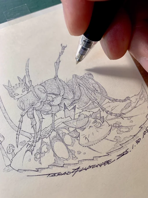 さぁ今夜も蟻の絵です〜