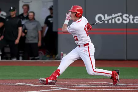 Buckeyedrew33's tweet photo. 12 days until @OhioStateBASE starts the 2025 season. Shout out to Ryan Miller who had 5 bombs with 23 RBI last spring. Have a great senior season. Go Bucks ⚾ 
#OhioStateBaseball https://t.co/0OGhMIrumb