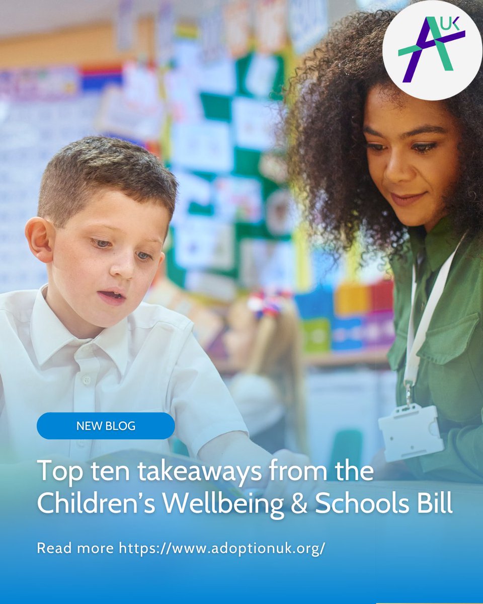 The Children’s Wellbeing &amp; Schools Bill overhauls education and social care, enhancing school safety and consistency. Key changes include expanded school admissions, free breakfast clubs, and uniform limits. Learn what this means for families: adoptionuk.org/blog/top-ten-t…