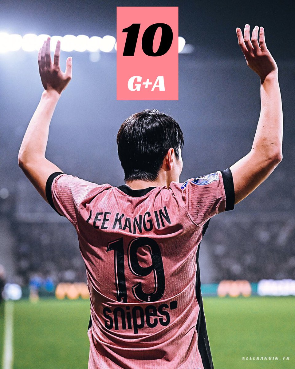 LeeKangIn_FR's tweet photo. 𝐋𝐞𝐞 𝐊𝐚𝐧𝐠-𝐢𝐧 🇰🇷 𝐜𝐞𝐭𝐭𝐞 𝐬𝐚𝐢𝐬𝐨𝐧:

⚽️ 6 buts 
🎯 4 passes décisives https://t.co/o6X0ljncIu