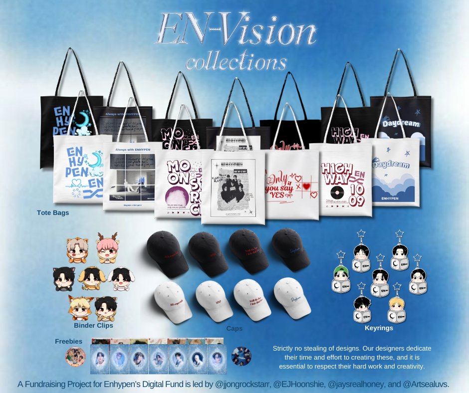 _EN_VISION's tweet photo. Who's ready to rock some ENHYPEN fanmade merch with a great cause? ✨️
EN-VISION Collection is out NOW!
🗓 DOO: February 10, 2025
🛍 Order Form:https://t.co/ZkZLa0HtFb
Details and information are stated in the form. 😉
#ENHYPEN #SupportWithStyle #ENGENE #Fundraiser #Comeback https://t.co/F2D17yvzjw