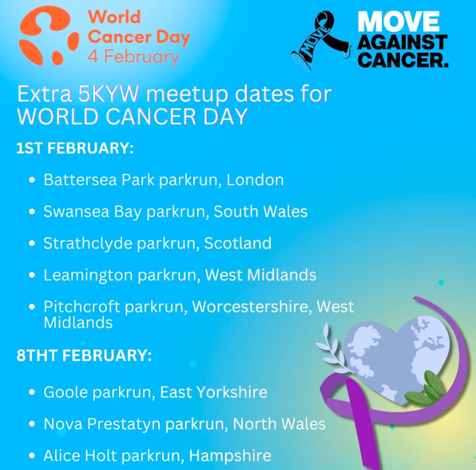 Matthew Wing (@mattwang22) on Twitter photo From small acorns big Oak trees grow. Great to see all the different 5k Your Way groups marking #WorldCancerDay2025 with more to come next Saturday at <a href="/parkrunUK/">parkrun UK</a> - perhaps we need <a href="/MOVEcharity/">MOVE AGAINST CANCER Charity</a> & <a href="/PSH_A1674/">Paul Sinton-Hewitt CBE</a> to write to HRH & help us do a parkrun in the gardens of Buckingham Palace From small acorns big Oak trees grow. Great to see all the different 5k Your Way groups marking #WorldCancerDay2025 with more to come next Saturday at <a href="/parkrunUK/">parkrun UK</a> - perhaps we need <a href="/MOVEcharity/">MOVE AGAINST CANCER Charity</a> & <a href="/PSH_A1674/">Paul Sinton-Hewitt CBE</a> to write to HRH & help us do a parkrun in the gardens of Buckingham Palace
