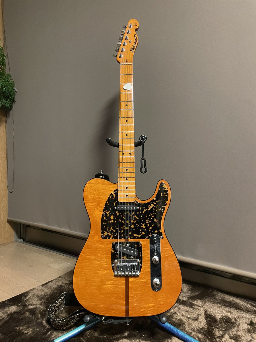 on_the_one_'s tweet image. なんとなくテレキャス警察に相手にされてない気がするウチのギター
#テレキャスター
#madcat